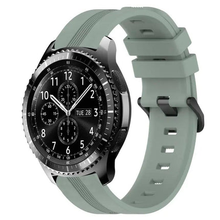 22mm Silicone Concave Striped Watch Band For Samsung Gear S3