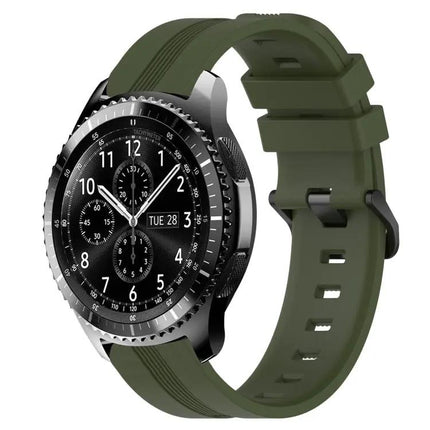 22mm Silicone Concave Striped Watch Band For Samsung Gear S3