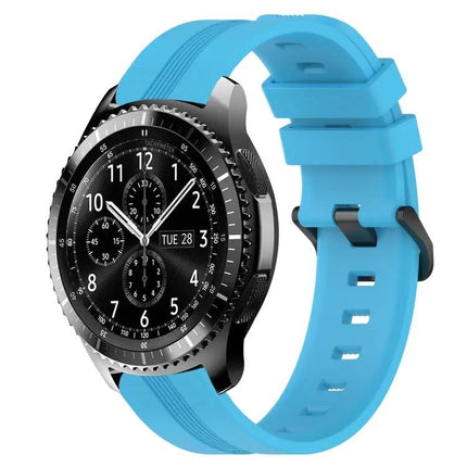 22mm Silicone Concave Striped Watch Band For Samsung Gear S3