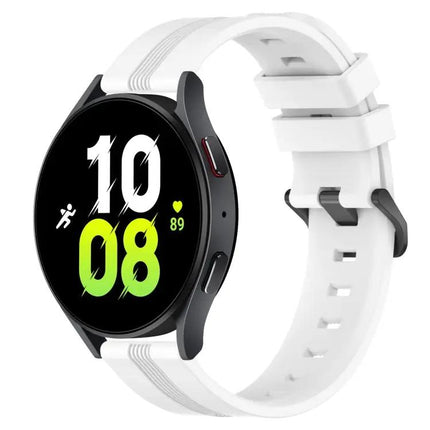 20mm Concave Striped Silicone Band for Galaxy Watch