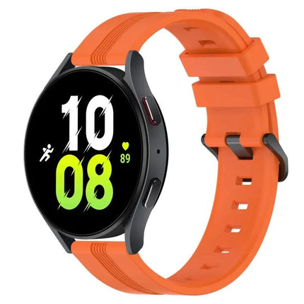 20mm Concave Striped Silicone Band for Galaxy Watch
