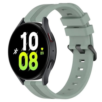 20mm Concave Striped Silicone Band for Galaxy Watch