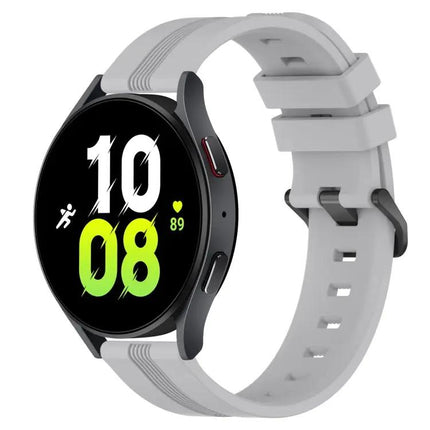 20mm Concave Striped Silicone Band for Galaxy Watch
