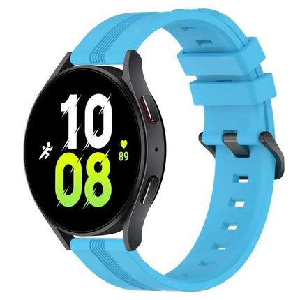 20mm Concave Striped Silicone Band for Galaxy Watch
