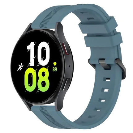 20mm Concave Striped Silicone Band for Galaxy Watch