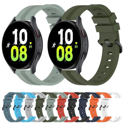 20mm Concave Striped Silicone Band for Galaxy Watch