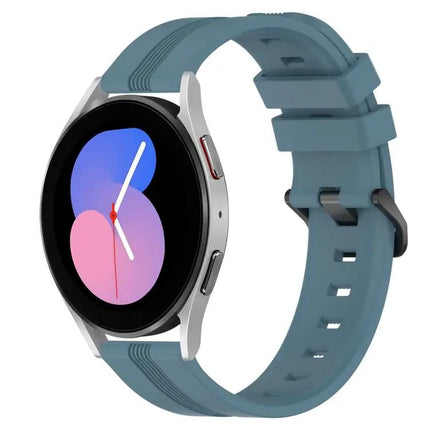 20mm Concave Striped Silicone Band For Galaxy Watch5 40/45mm