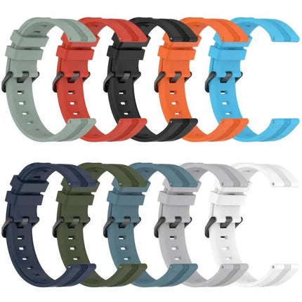 20mm Concave Striped Silicone Band For Galaxy Watch5 40/45mm