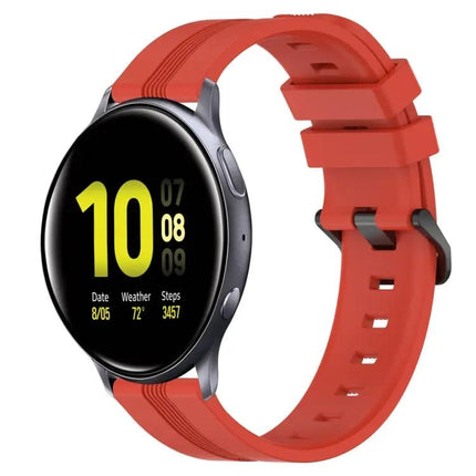 20mm Silicone Striped Watch Band For Galaxy Watch Active 2