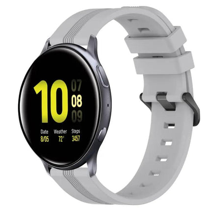 20mm Silicone Striped Watch Band For Galaxy Watch Active 2