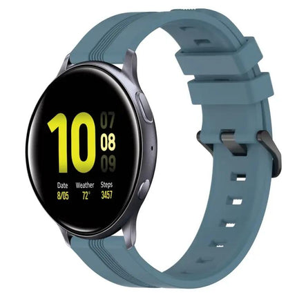20mm Silicone Striped Watch Band For Galaxy Watch Active 2