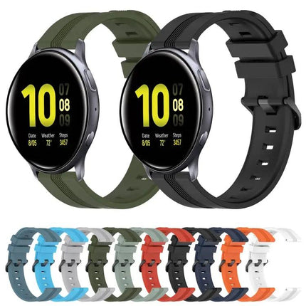 20mm Silicone Striped Watch Band For Galaxy Watch Active 2
