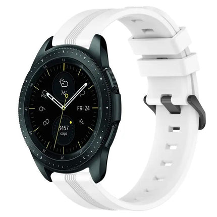 20mm Silicone Watch Band Concave Stripe For Samsung 42/44mm