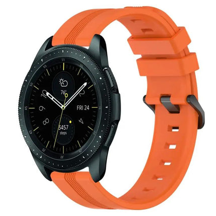 20mm Silicone Watch Band Concave Stripe For Samsung 42/44mm