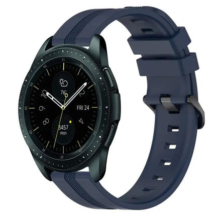 20mm Silicone Watch Band Concave Stripe For Samsung 42/44mm