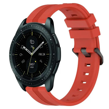 20mm Silicone Watch Band Concave Stripe For Samsung 42/44mm