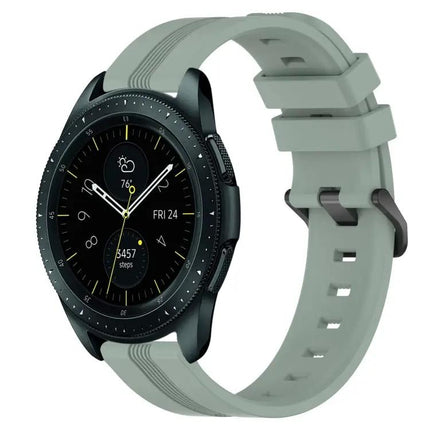 20mm Silicone Watch Band Concave Stripe For Samsung 42/44mm