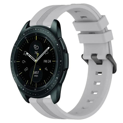 20mm Silicone Watch Band Concave Stripe For Samsung 42/44mm