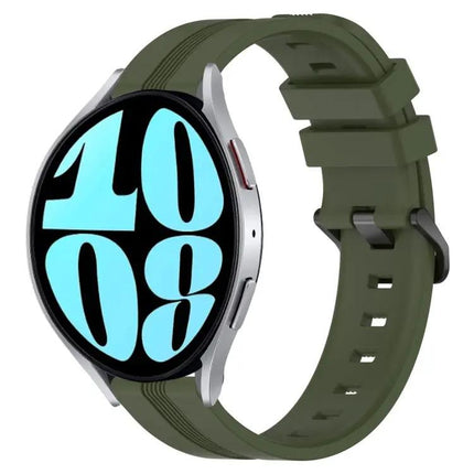 20mm Silicone Watch Band Concave Stripe For Samsung 42/44mm
