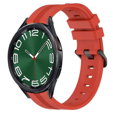 20mm Concave Striped Silicone Band for Galaxy Watch