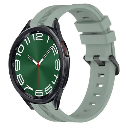 20mm Concave Striped Silicone Band for Galaxy Watch