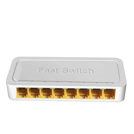 8-Port Gigabit Ethernet Switch for Home Networks compact white 8-RJ45 ports plug-and-play home network expansion