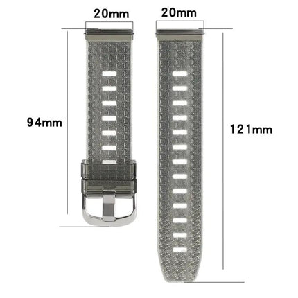 20mm Transparent TPU Diamond Watch Band Compatible Samsung