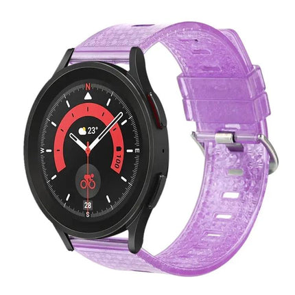 20mm Transparent TPU Diamond Watch Band Compatible Samsung
