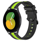 For Samsung Galaxy Watch5 40mm / Black+Lime Green