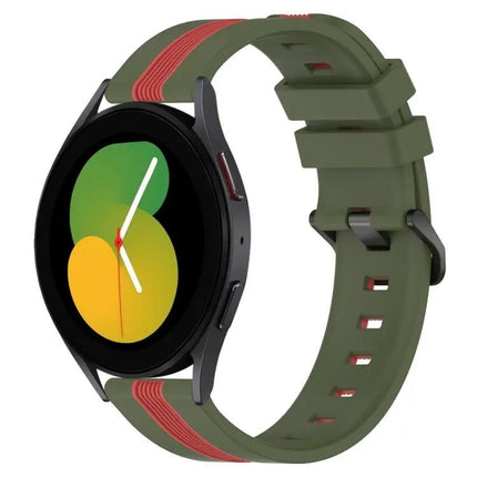 20mm Two-Tone Silicone Watch Band for Galaxy Watch5/5 Pro
