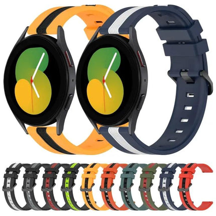 20mm Two-Tone Silicone Watch Band for Galaxy Watch5/5 Pro