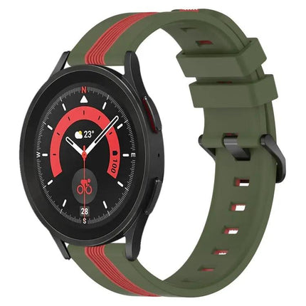 20mm Two-Tone Silicone Watch Band for Galaxy Watch5/5 Pro