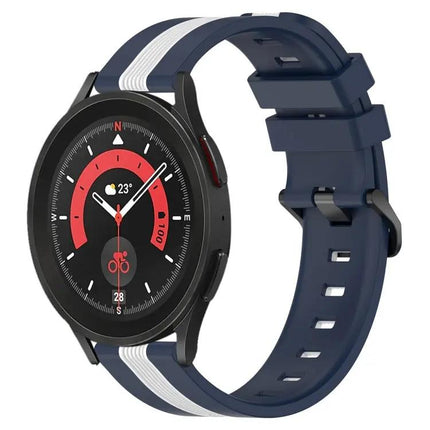20mm Two-Tone Silicone Watch Band for Galaxy Watch5/5 Pro