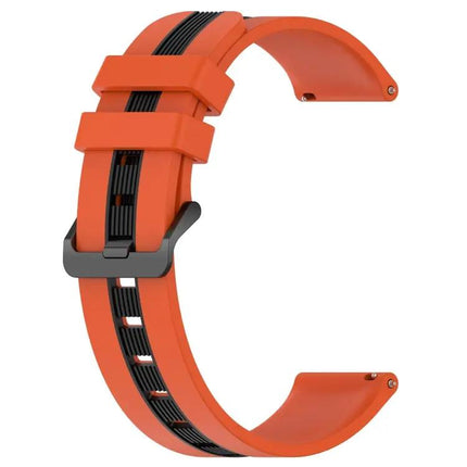 20mm Two-Tone Silicone Watch Band For Galaxy Watch4 40/44mm