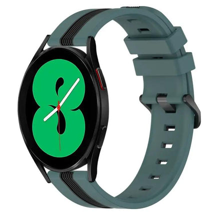 20mm Two-Tone Silicone Watch Band For Galaxy Watch4 40/44mm