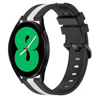 For Samsung Galaxy Watch4 44mm / Black+White