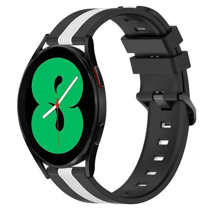 20mm Two-Tone Silicone Watch Band For Galaxy Watch4 40/44mm