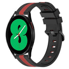 For Samsung Galaxy Watch4 44mm / Black+Red