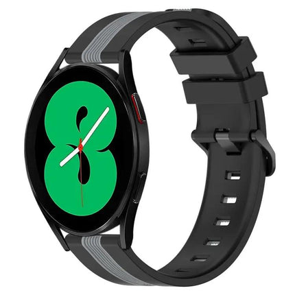 20mm Two-Tone Silicone Watch Band For Galaxy Watch4 40/44mm