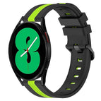 For Samsung Galaxy Watch4 44mm / Black+Lime Green