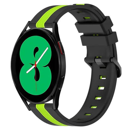 20mm Two-Tone Silicone Watch Band For Galaxy Watch4 40/44mm