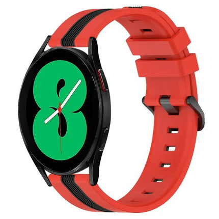 20mm Two-Tone Silicone Watch Band For Galaxy Watch4 40/44mm