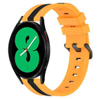 For Samsung Galaxy Watch4 44mm / Yellow+Black