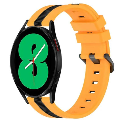 20mm Two-Tone Silicone Watch Band For Galaxy Watch4 40/44mm