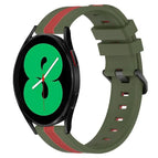 For Samsung Galaxy Watch4 44mm / Army Green+Red