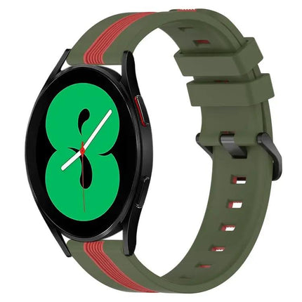 20mm Two-Tone Silicone Watch Band For Galaxy Watch4 40/44mm