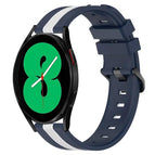 For Samsung Galaxy Watch4 44mm / Blue+White