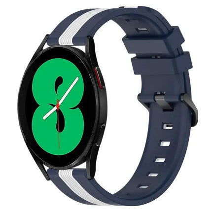 20mm Two-Tone Silicone Watch Band For Galaxy Watch4 40/44mm