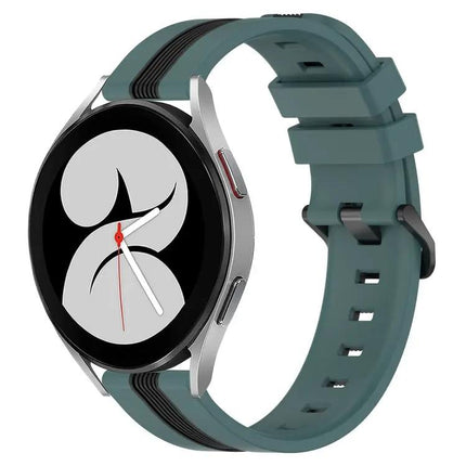 20mm Two-Tone Silicone Watch Band For Galaxy Watch4 40/44mm