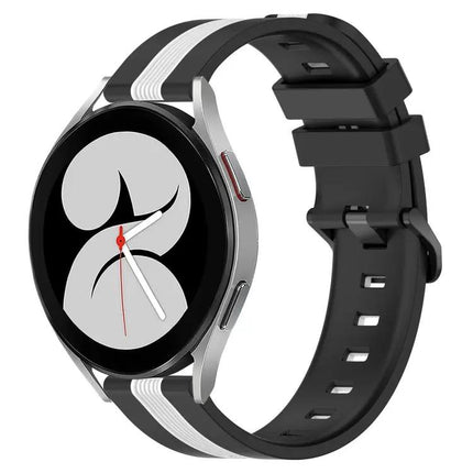 20mm Two-Tone Silicone Watch Band For Galaxy Watch4 40/44mm